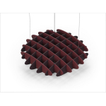 Acoustic Ceiling Sound Trap - 1200mm x 1200mm Round - Maroon | Dark Maroon
