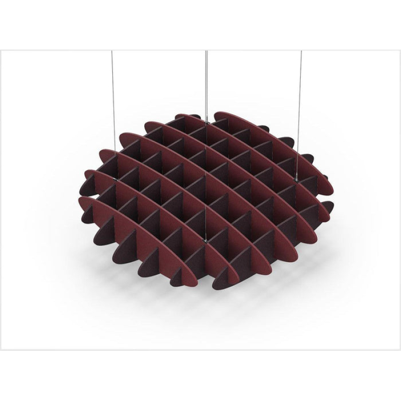 Acoustic Ceiling Sound Trap - 1200mm x 1200mm Round - Maroon | Dark Maroon