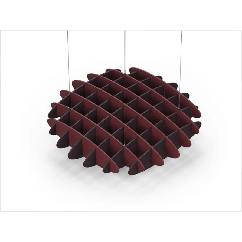 Acoustic Ceiling Sound Trap - 1200mm x 1200mm Round - Maroon | Dark Maroon