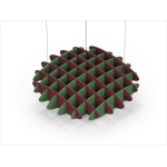 Acoustic Ceiling Sound Trap - 1200mm x 1200mm Round - Maroon | Green