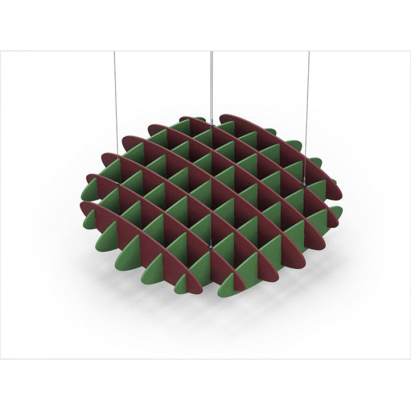 Acoustic Ceiling Sound Trap - 1200mm x 1200mm Round - Maroon | Green