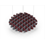 Acoustic Ceiling Sound Trap - 1200mm x 1200mm Round - Maroon | Grey
