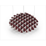 Acoustic Ceiling Sound Trap - 1200mm x 1200mm Round - Maroon | Light Beige
