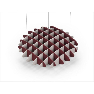 Acoustic Ceiling Sound Trap - 1200mm x 1200mm Round - Maroon | Light Beige