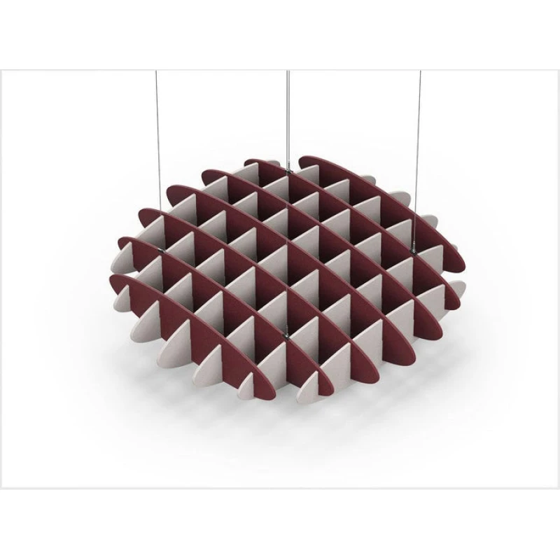 Acoustic Ceiling Sound Trap - 1200mm x 1200mm Round - Maroon | Light Beige
