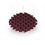 Acoustic Ceiling Sound Trap - 1200mm x 1200mm Round - Maroon