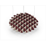 Acoustic Ceiling Sound Trap - 1200mm x 1200mm Round - Maroon | Natural