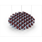 Acoustic Ceiling Sound Trap - 1200mm x 1200mm Round - Maroon | Pacific Blue