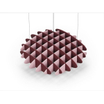 Acoustic Ceiling Sound Trap - 1200mm x 1200mm Round - Maroon | Pink