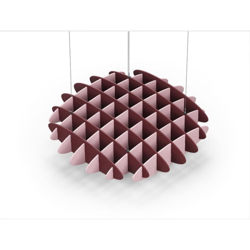 Acoustic Ceiling Sound Trap - 1200mm x 1200mm Round - Maroon | Pink