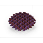 Acoustic Ceiling Sound Trap - 1200mm x 1200mm Round - Maroon | Purple