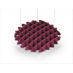 Acoustic Ceiling Sound Trap - 1200mm x 1200mm Round - Maroon | Royal Pink