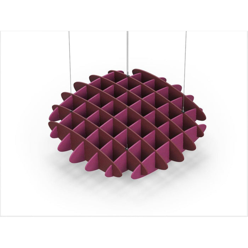 Acoustic Ceiling Sound Trap - 1200mm x 1200mm Round - Maroon | Royal Pink