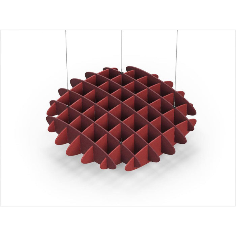 Acoustic Ceiling Sound Trap - 1200mm x 1200mm Round - Maroon | Red