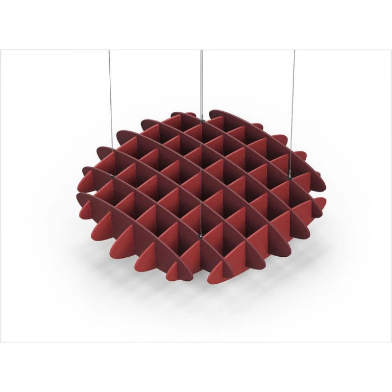 Acoustic Ceiling Sound Trap - 1200mm x 1200mm Round - Maroon | Red