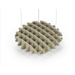 Acoustic Ceiling Sound Trap - 1200mm x 1200mm Round - Natural | Banana Green