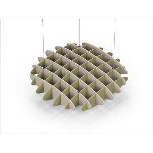 Acoustic Ceiling Sound Trap - 1200mm x 1200mm Round - Natural | Banana Green