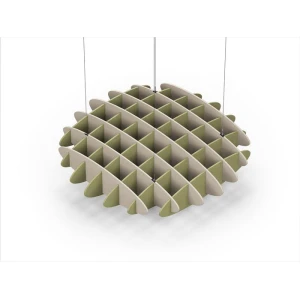 Acoustic Ceiling Sound Trap - 1200mm x 1200mm Round - Natural | Banana Green