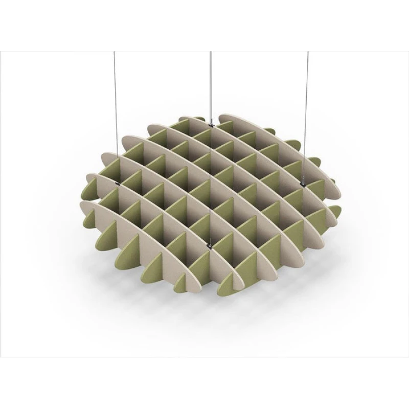 Acoustic Ceiling Sound Trap - 1200mm x 1200mm Round - Natural | Banana Green