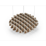 Acoustic Ceiling Sound Trap - 1200mm x 1200mm Round - Natural | Brown