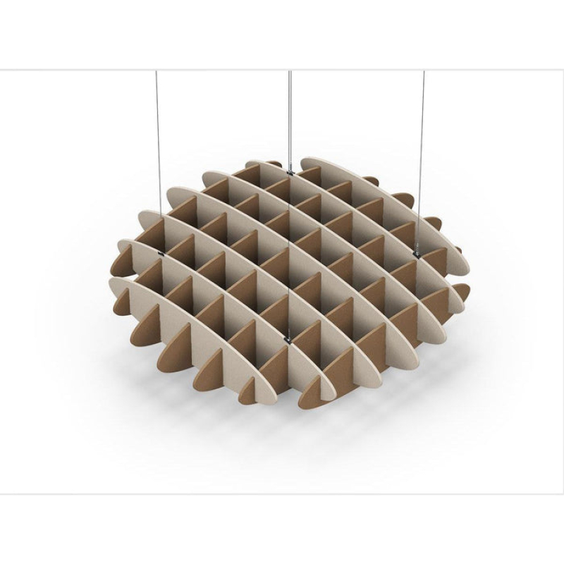 Acoustic Ceiling Sound Trap - 1200mm x 1200mm Round - Natural | Brown