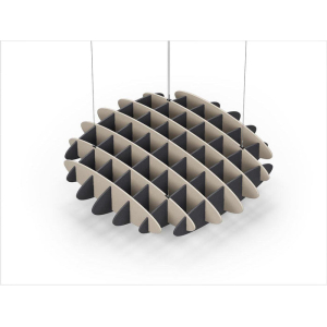Acoustic Ceiling Sound Trap - 1200mm x 1200mm Round - Natural | Charcoal Grey