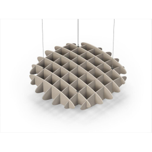 Acoustic Ceiling Sound Trap - 1200mm x 1200mm Round - Natural | Dark Beige