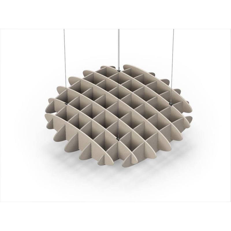 Acoustic Ceiling Sound Trap - 1200mm x 1200mm Round - Natural | Dark Beige