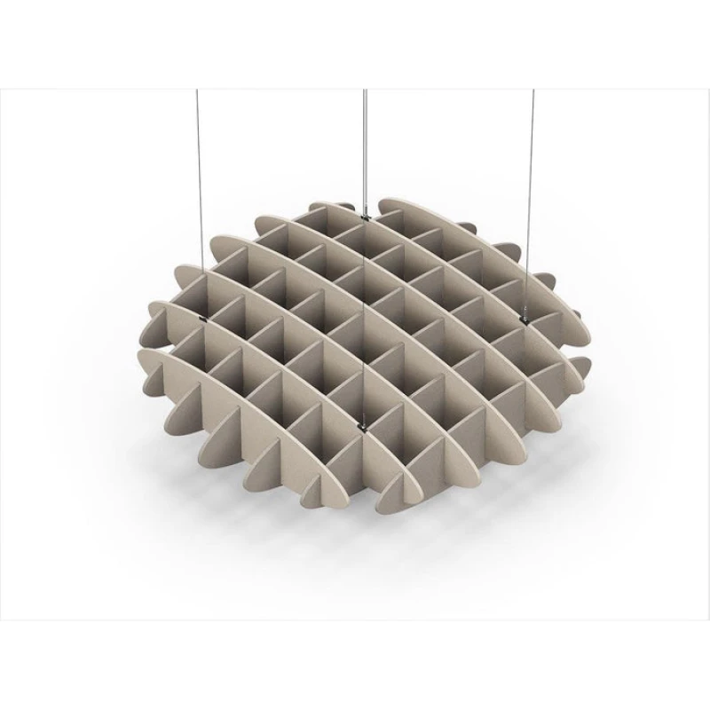Acoustic Ceiling Sound Trap - 1200mm x 1200mm Round - Natural | Dark Beige