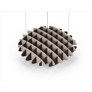 Acoustic Ceiling Sound Trap - 1200mm x 1200mm Round - Natural | Dark Maroon