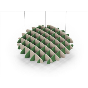Acoustic Ceiling Sound Trap - 1200mm x 1200mm Round - Natural | Green