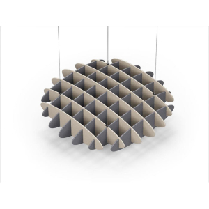 Acoustic Ceiling Sound Trap - 1200mm x 1200mm Round - Natural | Grey