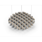 Acoustic Ceiling Sound Trap - 1200mm x 1200mm Round - Natural | Marble Grey