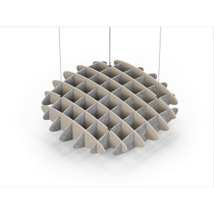 Acoustic Ceiling Sound Trap - 1200mm x 1200mm Round - Natural | Marble Grey