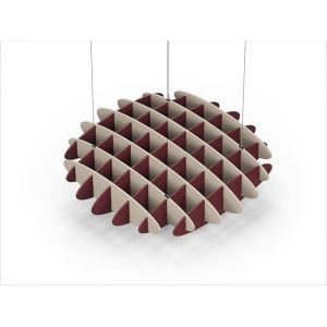 Acoustic Ceiling Sound Trap - 1200mm x 1200mm Round - Natural | Maroon