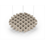 Acoustic Ceiling Sound Trap - 1200mm x 1200mm Round - Natural