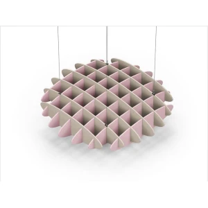 Acoustic Ceiling Sound Trap - 1200mm x 1200mm Round - Natural | Pink
