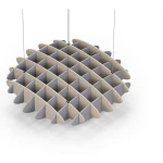 Acoustic Ceiling Sound Trap - 1200mm x 1200mm Round - Natural | Slate Grey