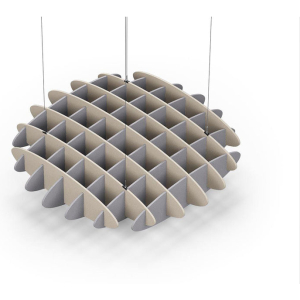Acoustic Ceiling Sound Trap - 1200mm x 1200mm Round - Natural | Slate Grey