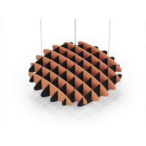 Acoustic Ceiling Sound Trap - 1200mm x 1200mm Round - Orange | Black