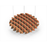 Acoustic Ceiling Sound Trap - 1200mm x 1200mm Round - Orange | Brown