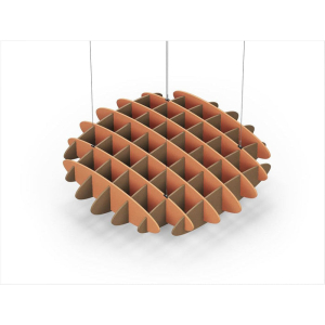 Acoustic Ceiling Sound Trap - 1200mm x 1200mm Round - Orange | Brown