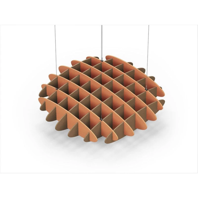 Acoustic Ceiling Sound Trap - 1200mm x 1200mm Round - Orange | Brown