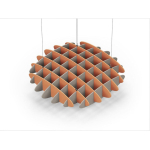 Acoustic Ceiling Sound Trap - 1200mm x 1200mm Round - Orange | Dark Beige