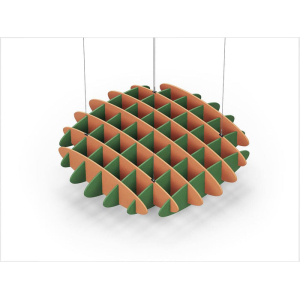 Acoustic Ceiling Sound Trap - 1200mm x 1200mm Round - Orange | Green