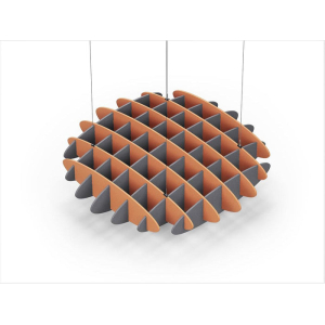 Acoustic Ceiling Sound Trap - 1200mm x 1200mm Round - Orange | Grey