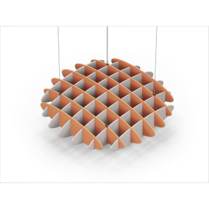 Acoustic Ceiling Sound Trap - 1200mm x 1200mm Round - Orange | Light Beige