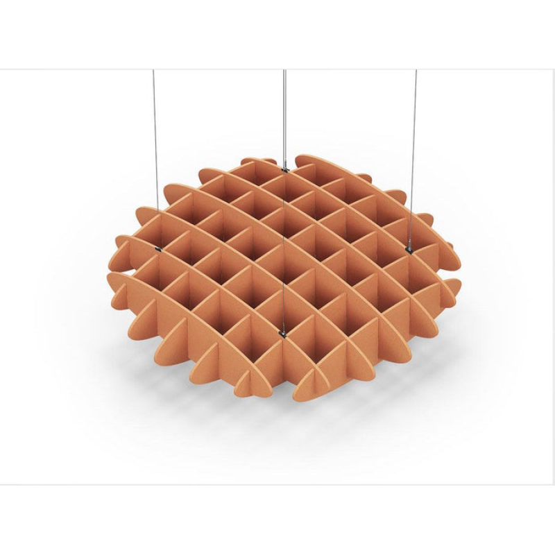 Acoustic Ceiling Sound Trap - 1200mm x 1200mm Round - Orange