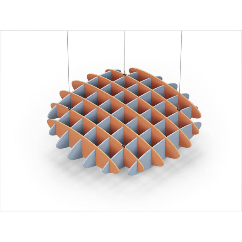 Acoustic Ceiling Sound Trap - 1200mm x 1200mm Round - Orange | Pacific Blue
