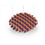 Acoustic Ceiling Sound Trap - 1200mm x 1200mm Round - Orange | Purple
